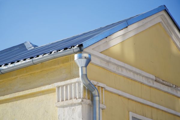 Steel Downspout Installation